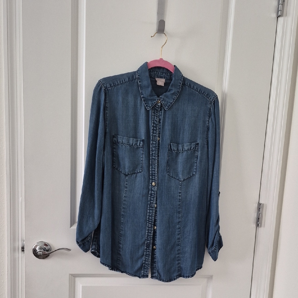 Chico's Blue Denim Shirt